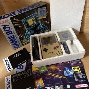 Nintendo Game Boy - Classic Gray with Black and Red Accents